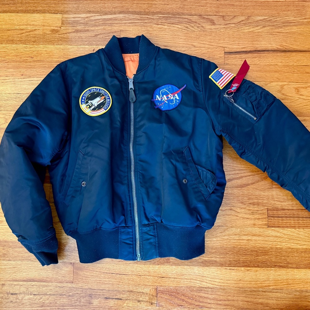 Alpha Industries NASA Blue Bomber Jacket